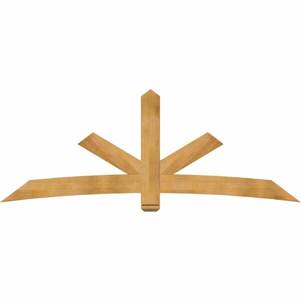 Ekena Millwork Alberta Rough Sawn Timber Gable Bracket, Western Red Cedar, 96"W x 36"H x 2"D x 6"F, 9/12 Pitch GBW096X36X0206ALB00RWR - main